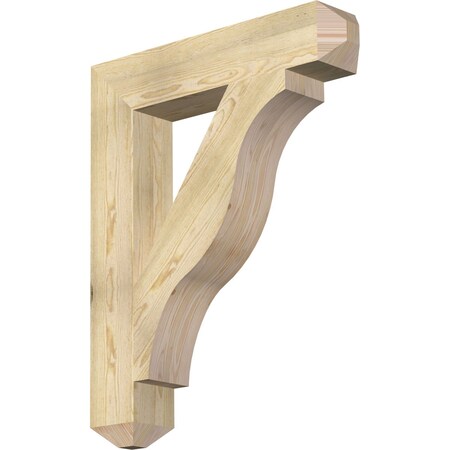 Ekena Millwork Funston Craftsman Rough Sawn Bracket, Douglas Fir, 6"W x 32"D x 40"H BKT06X32X40FST04RDF